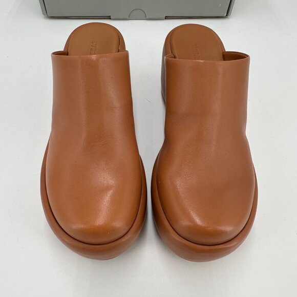 Everlane The Puffa Clog in Desert Tan Leather sz 7 Women's Platform Sip-on Mule - Picture 3 of 8